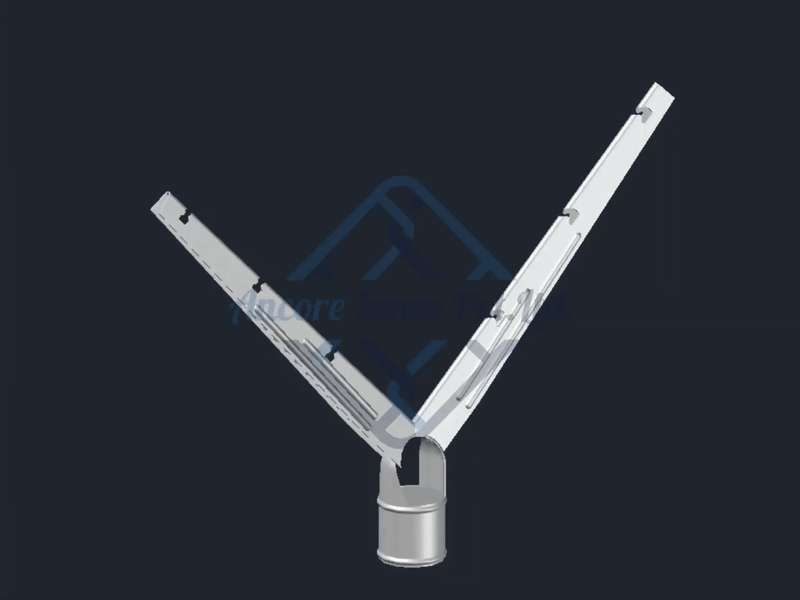 Barb Wire Arm 6 Wire Y Arm